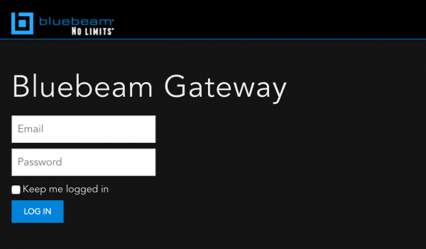 Bluebeam Gateway Login